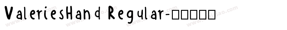ValeriesHand Regular字体转换